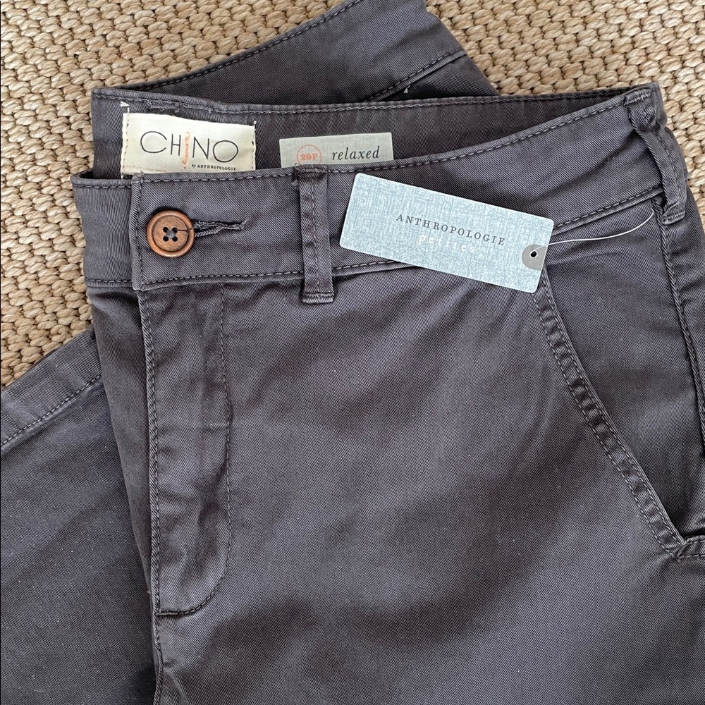 NWT Dark Brown Chino Pants from Anthropologie. 29P Relaxed